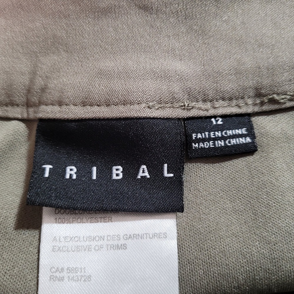 Tribal Skort Womens Size 12 Khaki A Line Knee Length Pockets Casual - Picture 6 of 8